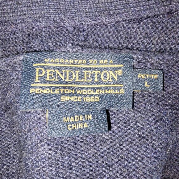 Pendleton Cardigan Imnaha Southwestern Print Wool Blend Sweater Size Petite Lrg - Picture 5 of 6